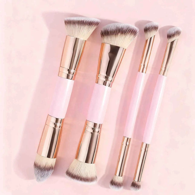 ProBlend 4-Piece Dual-Ended Face Makeup Brush Set with Box