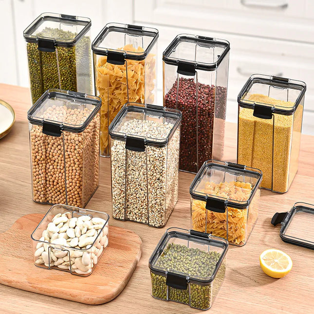 FreshLock Kitchen Storage Jars Set 1–4pcs Sealed Grain Seasoning Container Box