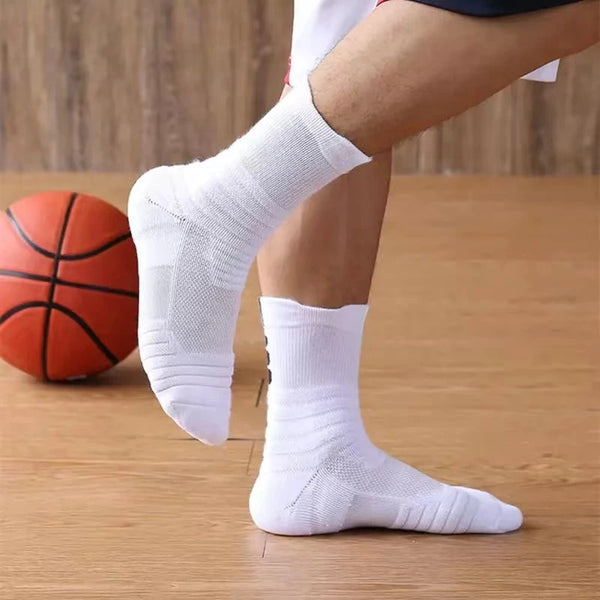 3 pairs/Lot Compression Stockings: Breathable socks perfect for basketball, sports, and cycling. Moisture-wicking with high elastic tube design for comfort and performance.