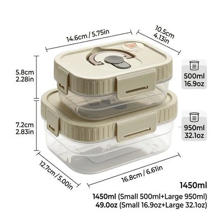 FreshSeal Stackable Food Storage Container with Handle & Lid