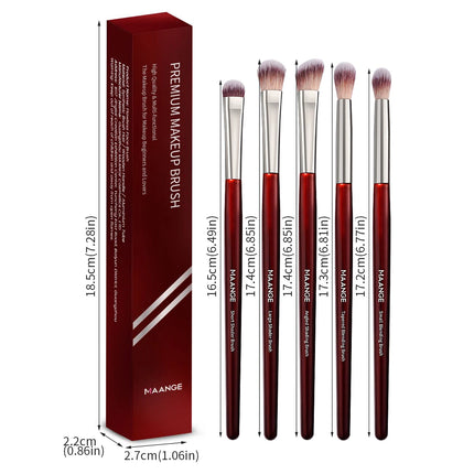 Velora Beauty 5pcs Eyeshadow Brush Set Concealer Shader Soft Bristles Makeup Tools