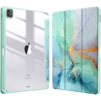 Smart PU iPad Case for Air 4/5/10th Gen/Pro 11/12.9/10.2/10.5 Transparent Cover