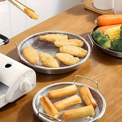 Stainless Steel Mesh Strainer Basket for Frying & Washing Food