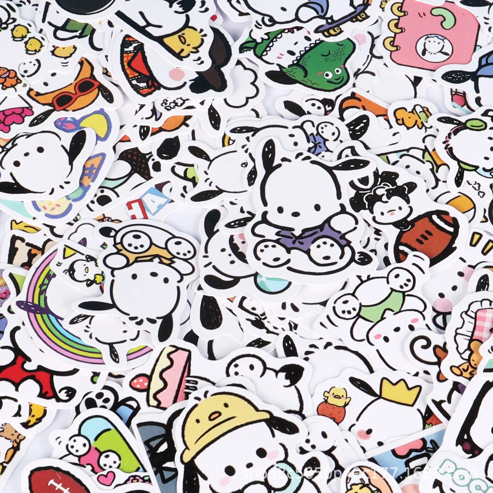 60Pcs Sanrio Hello Kitty, Kuromi, Cinnamoroll, Pochacco Stickers: Cute Cartoon Stickers for Kids' DIY Laptop, Phone, Diary