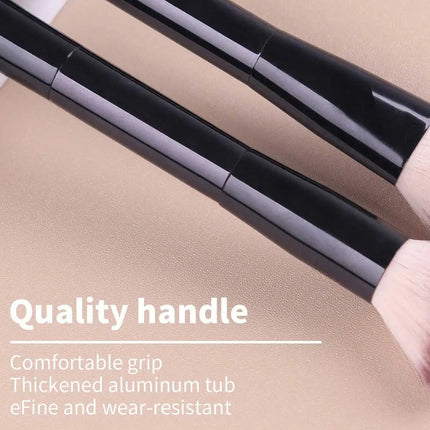 ProBlend 2-Piece Dual-Ended Makeup Brush Set for Face & Eyes