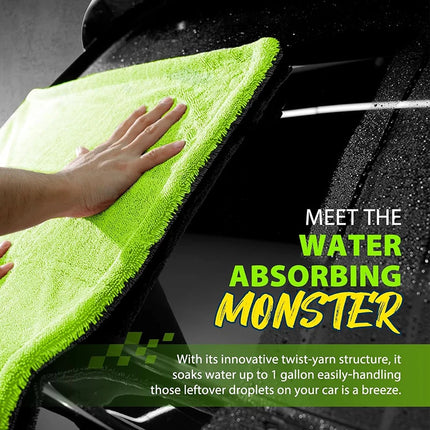 AutoDry 1000GSM Microfiber Car Towel 60x120cm Ultra Absorbent Scratch Free Drying Cloth