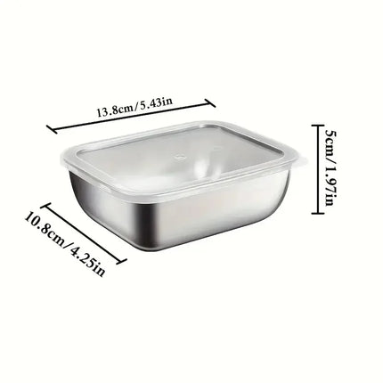 FreshSeal 5-Piece Stainless Steel Food Storage Container Set