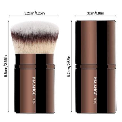 Velora Beauty Retractable Kabuki Brush Foundation Blush Powder Contour Portable Makeup Tool