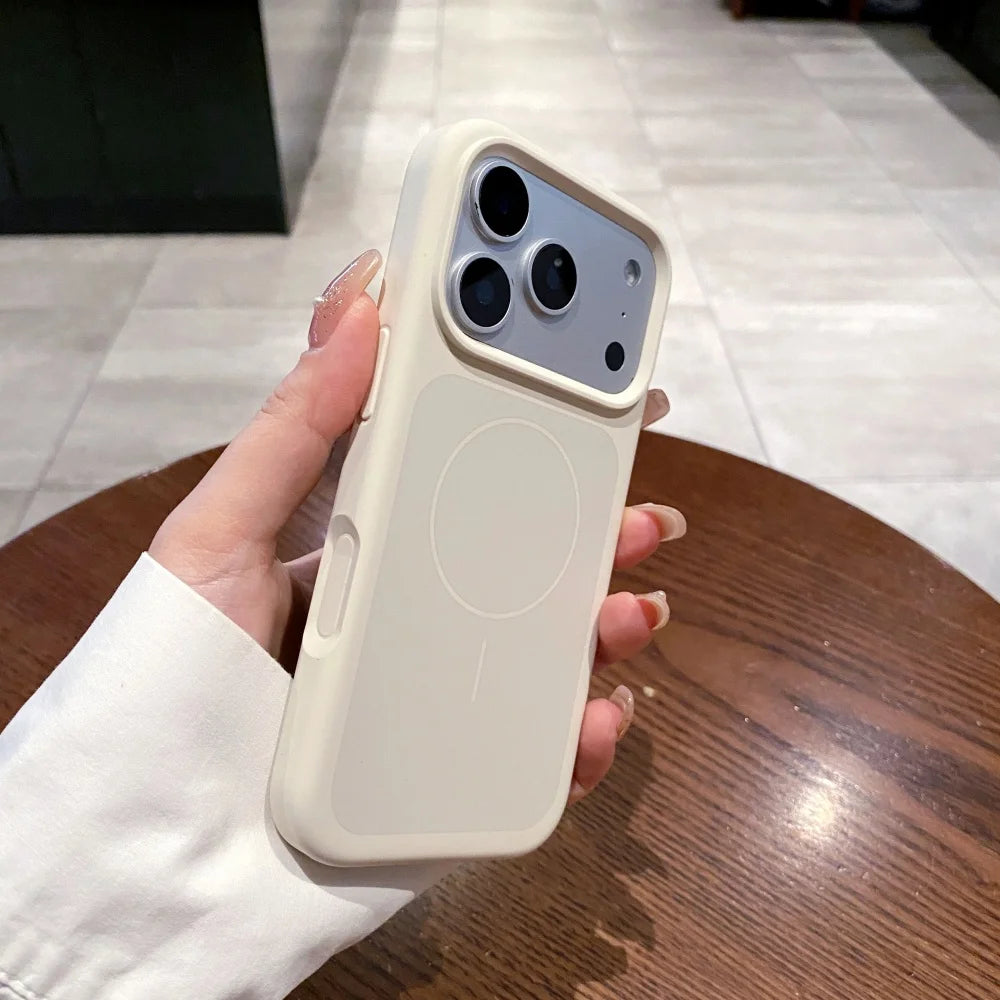 Original Pure Color Liquid Silicone MagSafe Case for iPhone 17/17 Pro/17 Pro Max – Large Window, Skin-Feel, Shockproof Cover