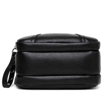 Women Rivet Crossbody Phone Bag Soft Leather Small Square Shoulder Bag Zipper Purse