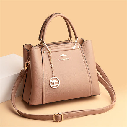 Women Leather Crossbody Bag 3-Layer Large Capacity Shoulder Tote Designer Messenger Bag