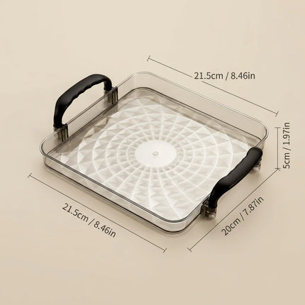 Clear PET Vanity Organiser Tray with Handles
