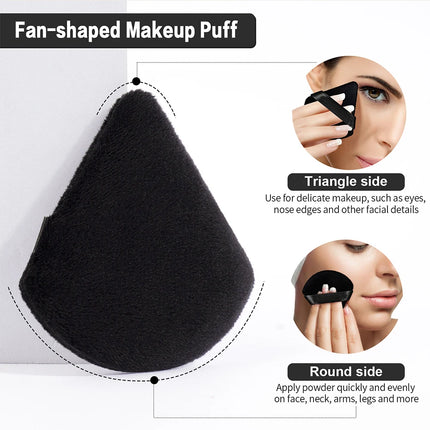 Velora Beauty Triangle Powder Puff Set 10/12pcs Wet Dry Makeup Foundation Soft Plush Puff