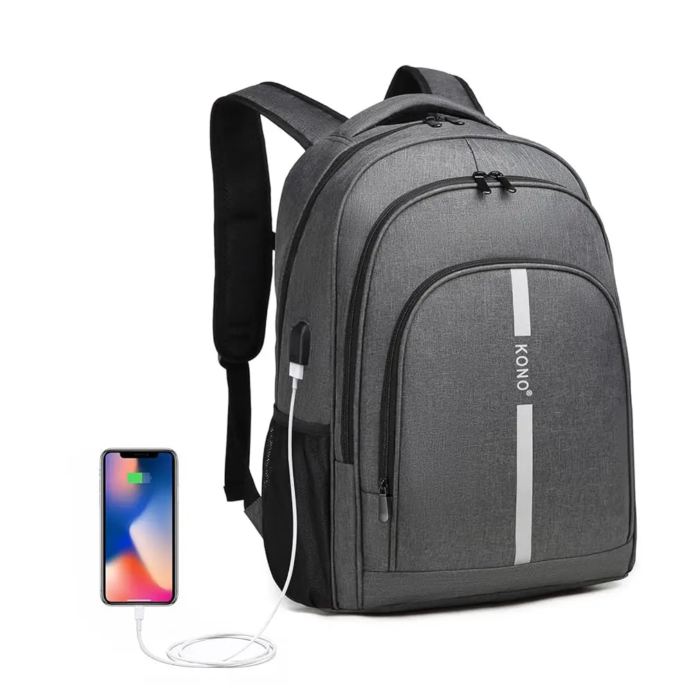 Laptop Backpack for Men & Women - USB Charging Port, Lightweight Business Travel Rucksack Fits 15.6" Notebook, College/Daypack