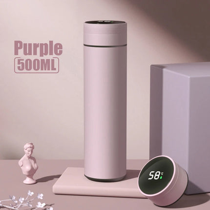 Smart LED Temperature Display Stainless Steel Thermos Bottle 500ml