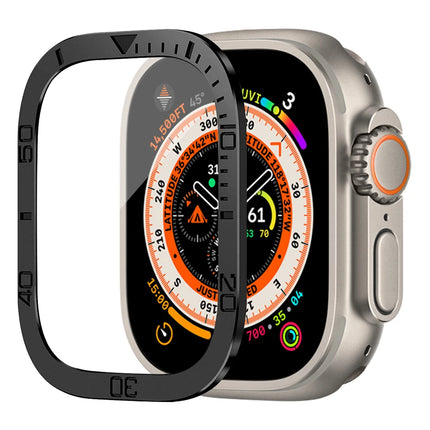 Apple Watch Ultra 3/2 49mm tempered glass bumper case by OKEYWOW, shockproof HD screen protector, metal frame, protective cover