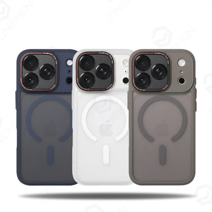Matte Transparent MagSafe Case for iPhone 17/16/15/14/13 Pro Max Shockproof Bumper Cover