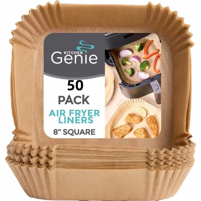 AirBake Genie Air Fryer Liners 50pcs Non Stick Greaseproof BPA Free Parchment Paper