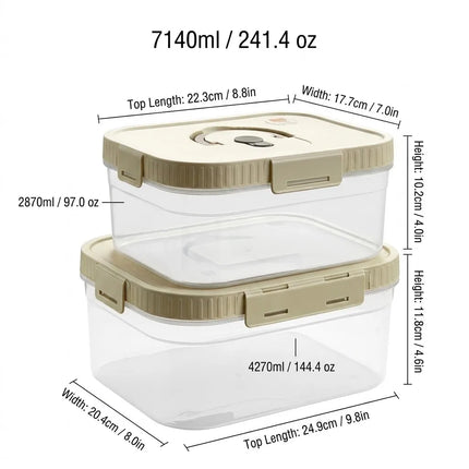 FreshSeal Stackable Food Storage Container with Handle & Lid