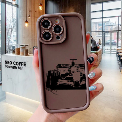 OKEYWOW silicone shockproof racing case for iPhone, compatible with 11 Pro Max, XR, XS, 12-17 Air, 13, 14, 15 models.