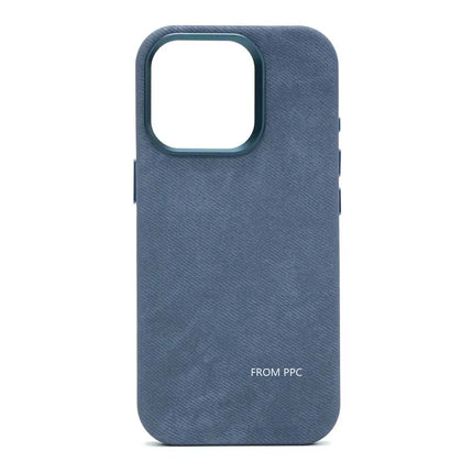 OKEYWOW iPhone 15/16/17 Pro Max flannel magnetic MagSafe case with matte finish and microfiber back for wireless charging.