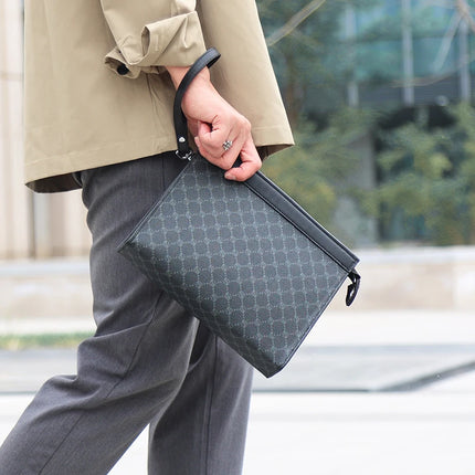 Men envelope clutch wallet and phone bag by OKEYWOW, stylish wristlet designer purse with multiple compartments and sleek design.