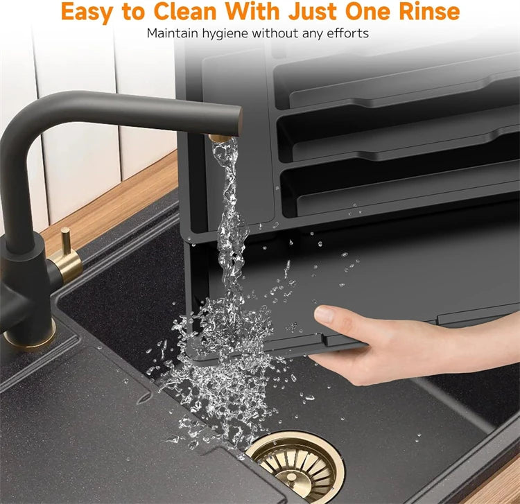 LMETJMA Expandable Silverware Cutlery Utensil Organizer Tray Kitchen Drawer Organizer Adjustable Flatware Cutlery Holder JT305