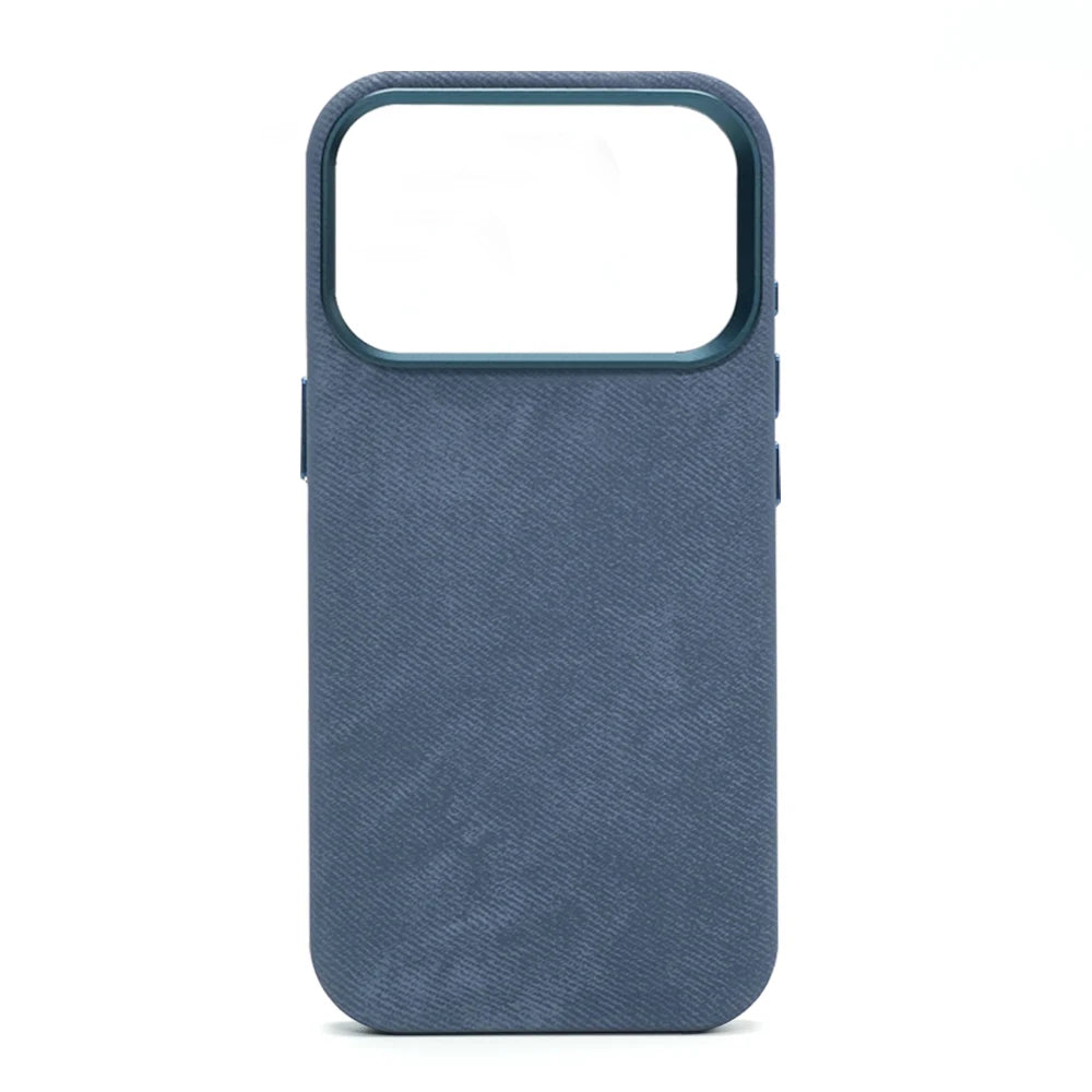 Luxury Fiber Leather Shockproof Case for iPhone 12–17 Series (Pro/Pro Max/Plus) – MagSafe Magnetic Wireless Charging Back Cover