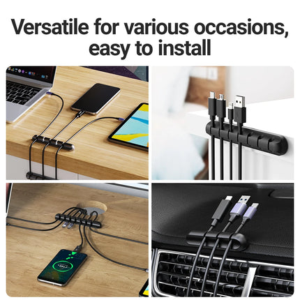 CableGrip Adhesive Cord Organizer Clips for Desktop USB & Power Cable Management