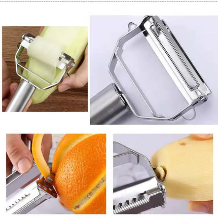 SteelEdge Dual Head Vegetable Peeler Stainless Steel Fruit Melon Kitchen Tool