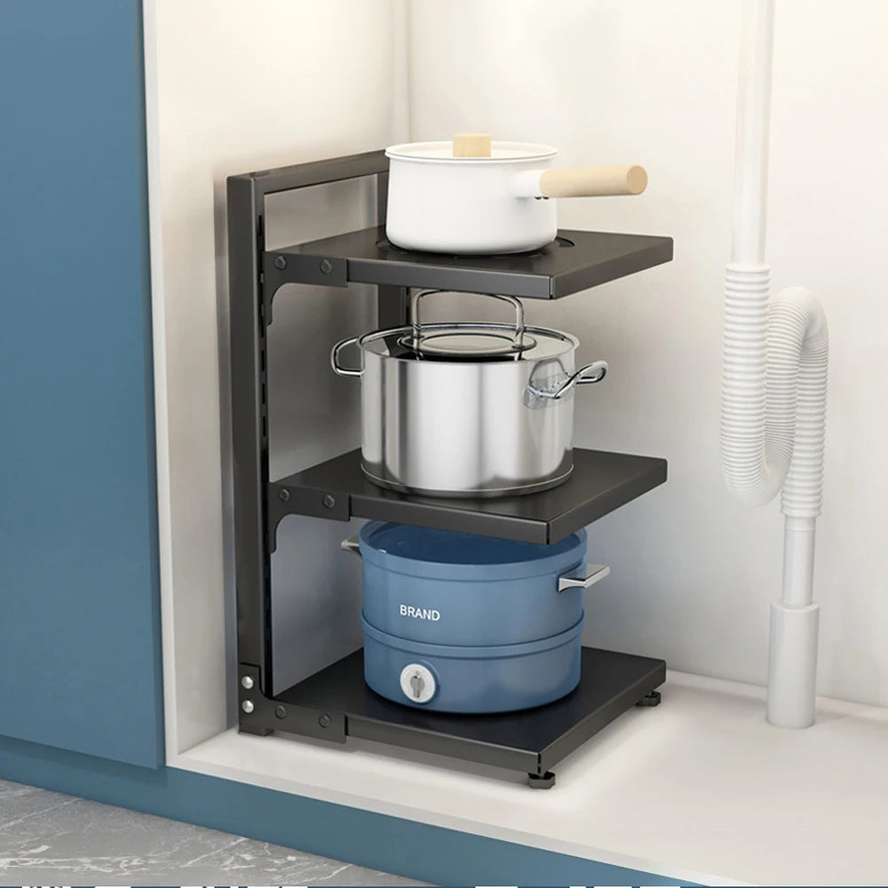 Lifeideas Multi Tier Adjustable Kitchen Pot Rack Organizer