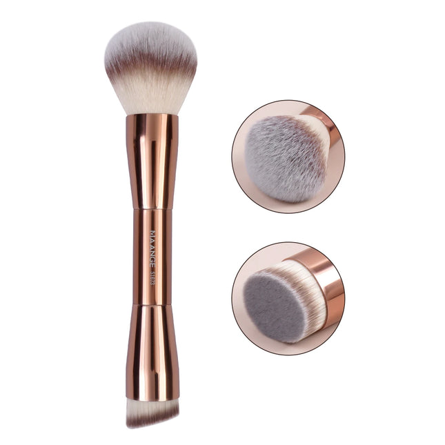 Velora Beauty Dual Head Makeup Brush Foundation Powder Concealer Blush Bronzer Soft Fiber Tool
