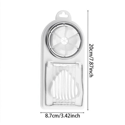 EggSlice 2-in-1 Stainless Steel Egg Slicer & Wedge Cutter