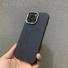 OKEYWOW iPhone 17/16/15 Pro Max carbon fiber plaid MagSafe case with magnetic charging and camera protection, hard protective cover