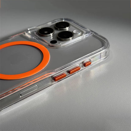 Crystal Clear MagSafe Case for iPhone 17/16/15/14/13/12 Pro Max Anti-Fall PC Cover