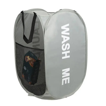 FoldNest Pop-Up Laundry Basket Mesh Foldable Clothes Storage Large Capacity Hamper