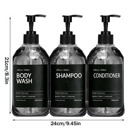 ClearWall 2/3 Chamber Shower Dispenser for Shampoo & Body Wash