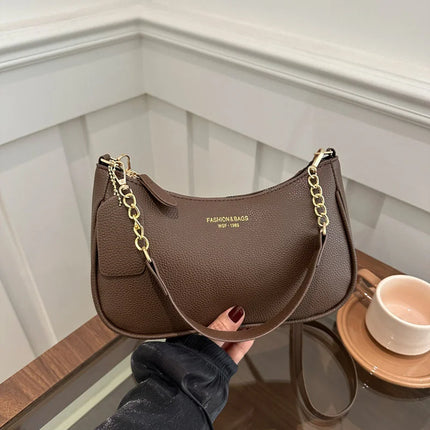 OKEYWOW cherry pendant shoulder bag for women, soft lychee-texture casual dumpling handbag with underarm style in a luxury design
