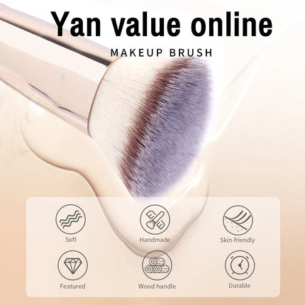 Velora Beauty 2pcs Foundation Brush Set Liquid Cream Powder Contour Blending Concealer Tool