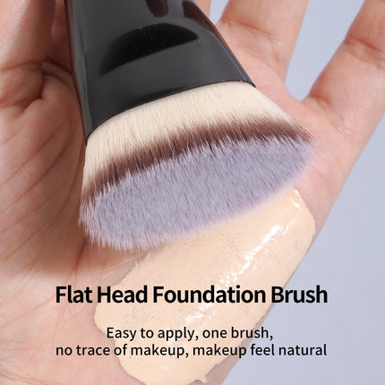 Velora Beauty 2pcs Flawless Makeup Brush Flat Angled Foundation Contour Concealer Tool