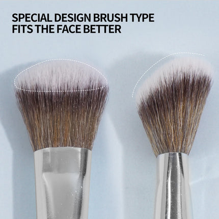 Velora Beauty 5pcs Makeup Brush Set Foundation Concealer Contour Blush Soft Fiber Tools