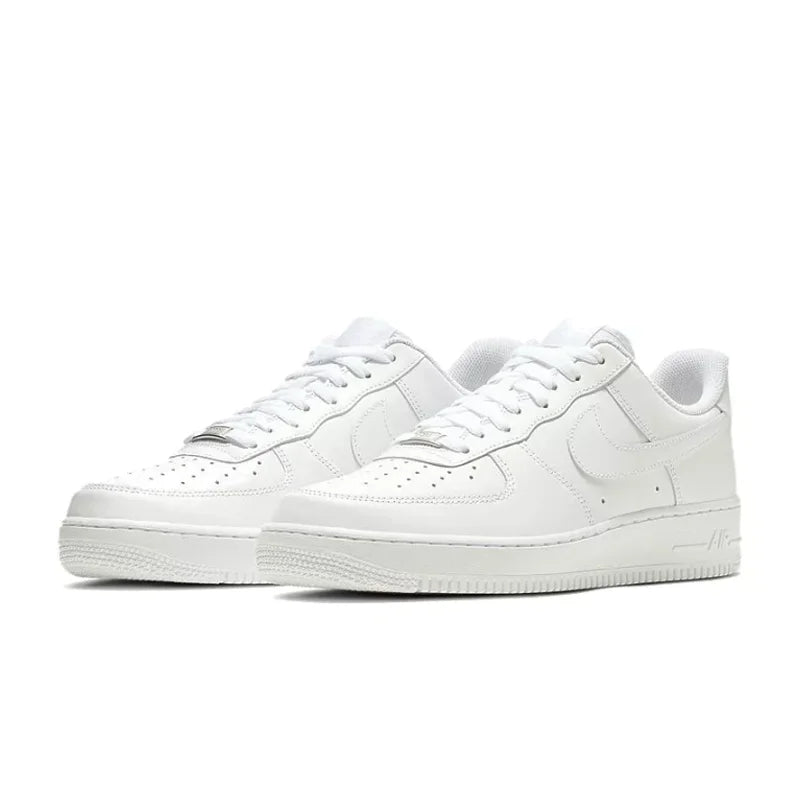 Nike Air Force 1 '07 Low Skateboarding Shoes: Unisex design for men and women, featuring the classic AF1 style in white for versatile streetwear.