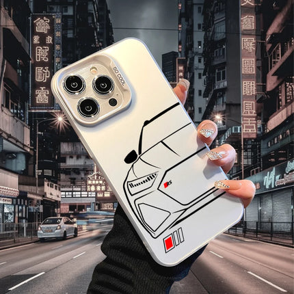 OKEYWOW iPhone Sport Car Case in laser PC TPU, shockproof cover for iPhone 12 to 17 Pro Max, XR, XS, and 11 models.