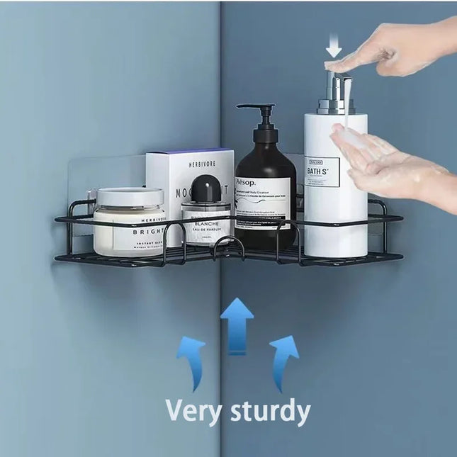 IronWall Metal Storage Shelf Bathroom Kitchen Organizer Rack Wall Mount