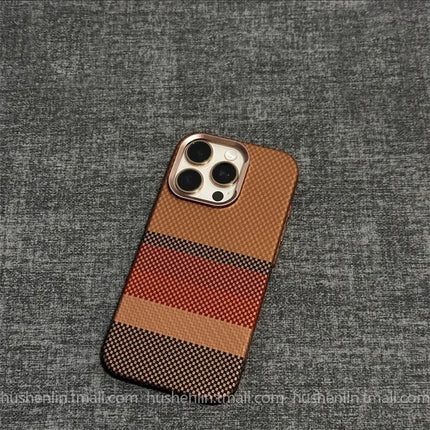 OKEYWOW iPhone 16/15 Pro Max Mountain Relief Carbon MagSafe Case with shockproof hard PC and camera protection
