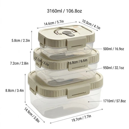 FreshSeal Stackable Food Storage Container with Handle & Lid