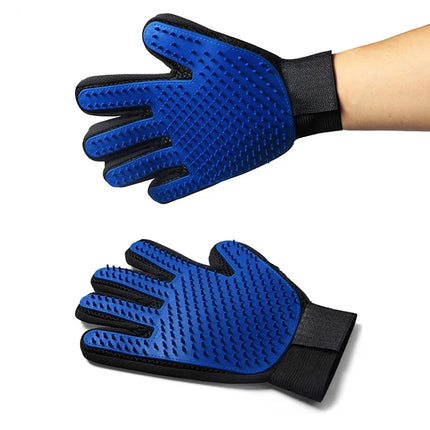 Pet Grooming Gloves Silicone Cat Dog Hair Removal Bath Brush Cleaning Tool