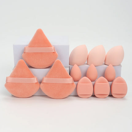 Velvet Cloud 12 Piece Makeup Sponge Set Powder Puffs Mini Cushion Eggs Beauty Blenders