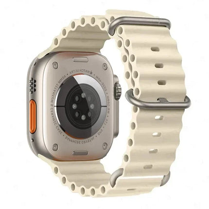 TideFlex Silicone Band for Apple Watch Ultra 2/Series 10/9/8/7/6/SE 49mm–40mm Sport Strap