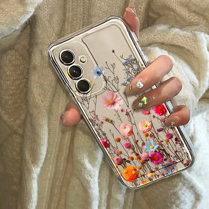 FloraBloom Clear Case for Samsung Galaxy S26/S25 Ultra/S24 FE/A56/A55 Shockproof Cover